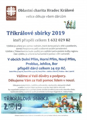 Tříkrálová sbírka 2019