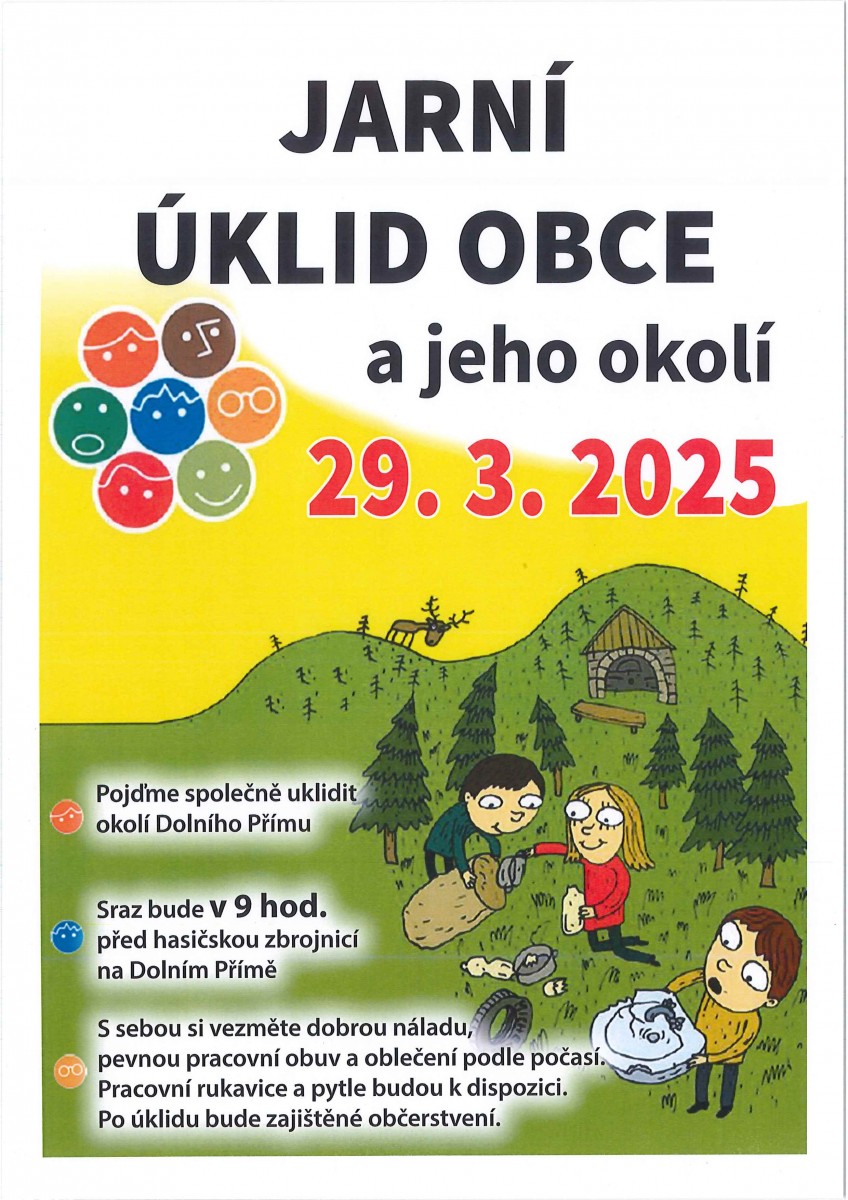 Úklid okolí obce Dolní Přím